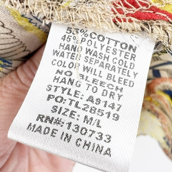 ✅UMGEE TAUPE KIMONO WITH POMPOM SEMI SHEER MEDIUM/LARGE - Picture 5 of 6